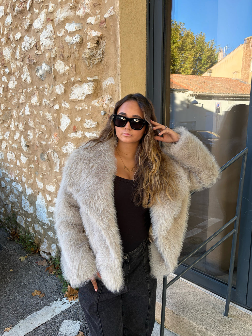 Fourrure «joyce» beige
