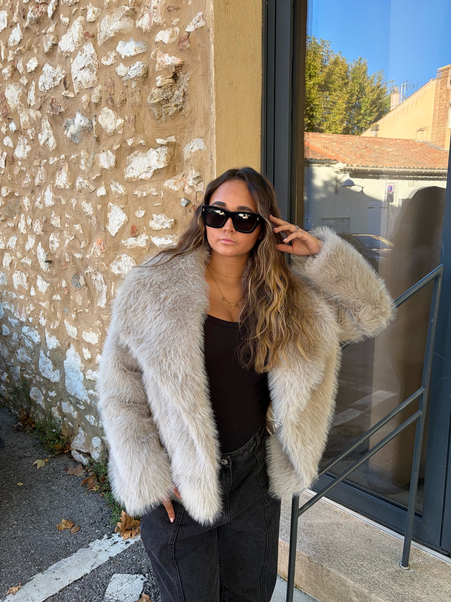 Fourrure «joyce» beige