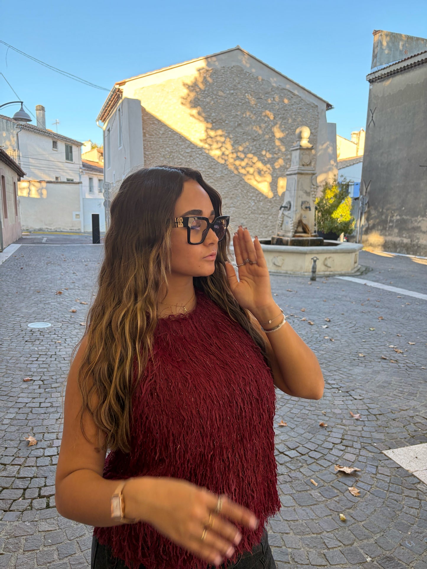 T shirt «Vanessa» bordeaux