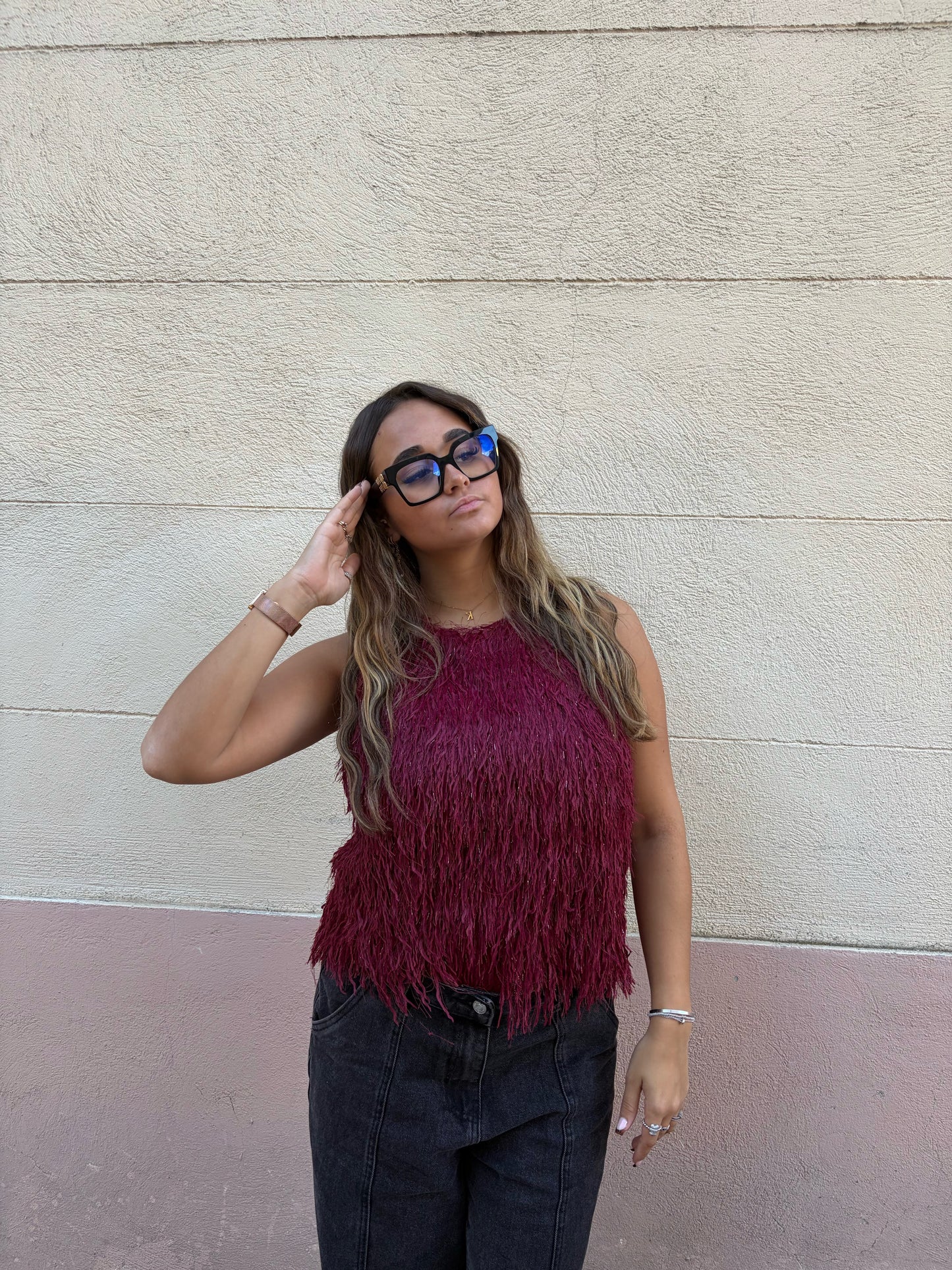 T shirt «Vanessa» bordeaux