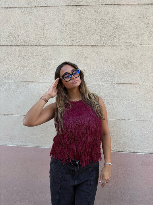 T shirt «Vanessa» bordeaux